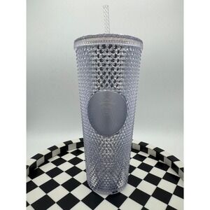 Starbucks Silver Studded Tumbler Holidays Diamond 2019 Cold Cup 24 oz NEW
